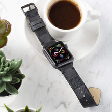 Load image into Gallery viewer, Apple Watch Band Handmade Re-Purposed Damier Graphite for Apple Watch Series 1, 2, 3, 4, 5, 6, SE