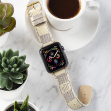 Load image into Gallery viewer, Apple Watch Band Handmade Re-Purposed Damier Azur for Apple Watch Series 1, 2, 3, 4, 5, 6, SE