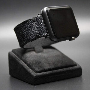 Apple Watch Band Handmade Re-Purposed Damier Graphite for Apple Watch Series 1, 2, 3, 4, 5, 6, SE