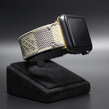 Load image into Gallery viewer, Apple Watch Band Handmade Re-Purposed Damier Azur for Apple Watch Series 1, 2, 3, 4, 5, 6, SE