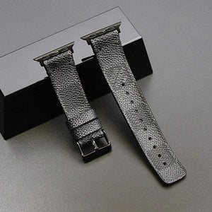 Apple Watch Band Handmade Re-Purposed Damier Graphite for Apple Watch Series 1, 2, 3, 4, 5, 6, SE